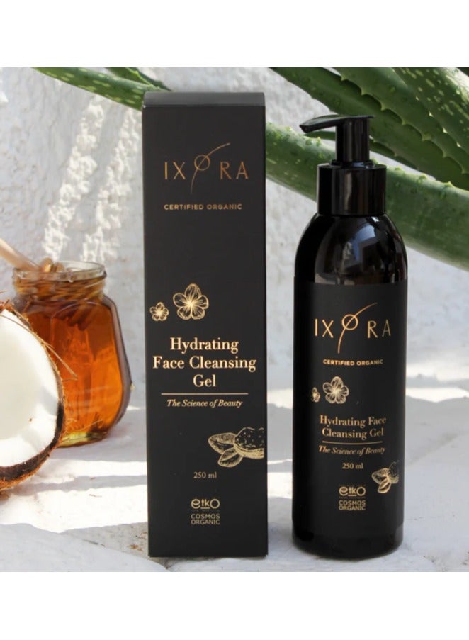 IXORA Hydrating Face Cleansing Gel - For Dry and dehydrated Skin - Certified Organic - Deeply Moisturizes and hydrates - Enriched with Natural Vitamin E - GMO Free - Suitable for Sensitive Skin - Image 1
