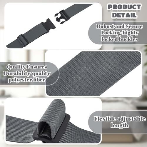 Wowangce 2 Pack Mattress Moving Straps, Adjustable Packing Straps with Buckles for Mattress Storage or Moving, Fits Queen & King (100" x 2") - Image 5