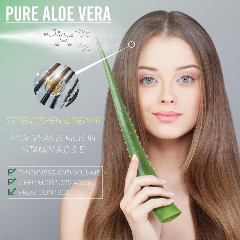 Green Leaf Naturals Amazing Aloe Vera Gel - Freshly Cut, 100% Pure Aloe, Premium Quality, Vegan, Unscented - Natural Sunburn Relief, After Shave, Skin, Face & Hair Care 8oz - Image 3