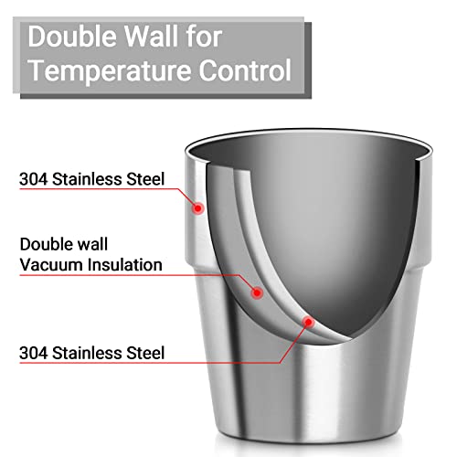 Beasea Stainless Steel Insulated Cup, 10 oz Stackable Stainless Steel Cups Set of 4, Small Metal Cup Double Wall Vacuum Insulated Drinking Cups Glasses for Home Restaurant Office Camping Party - Image 2