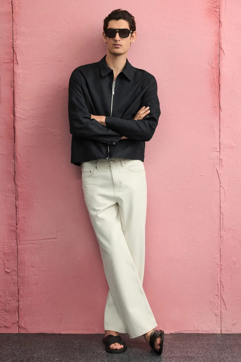 H&M Regular Fit Linen-blend jacket