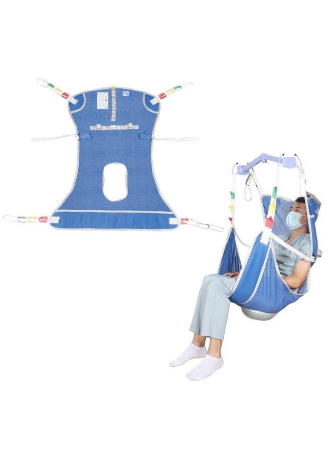 Ehucon Patient Lift Sling with Commode - Patient Lifting Slings for Transfer - Medical Full Body Straps for Elderly, Disabled,Nursing,Caregiver - SWL 230KG - Image 1