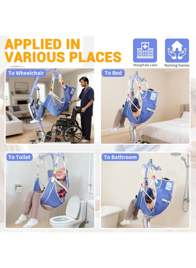 Ehucon Patient Lift Sling with Commode - Patient Lifting Slings for Transfer - Medical Full Body Straps for Elderly, Disabled,Nursing,Caregiver - SWL 230KG - Image 3