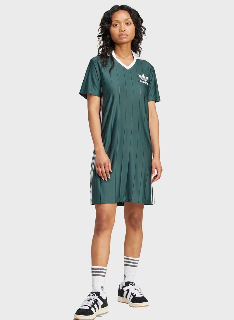 Adidas 3 S PNST DRESS Green Originals Women SKIRTS / DRESSES