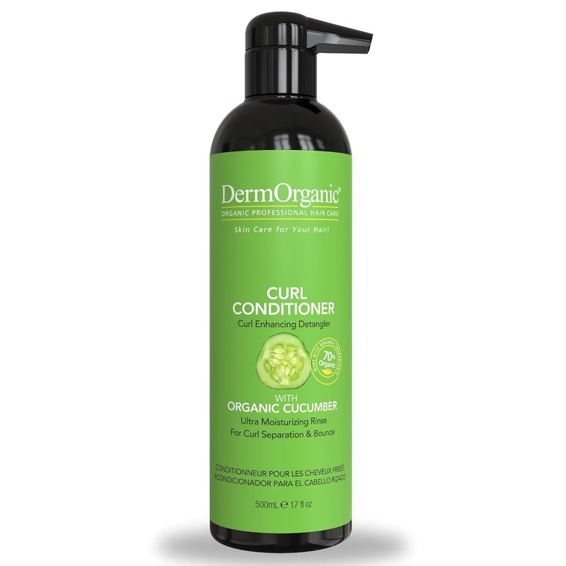 DermOrganic Organic Cucumber Curl Care  Sulfate Free Color Safe Hydrating  Conditioner  17oz