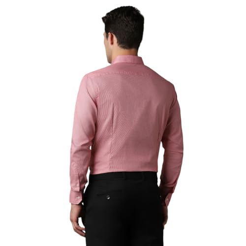 LOUIS PHILIPPE قميص قطن ضيق للرجال من لويس فيليب (LPSFMSLPR94810_أحمر، 40) - Image 3