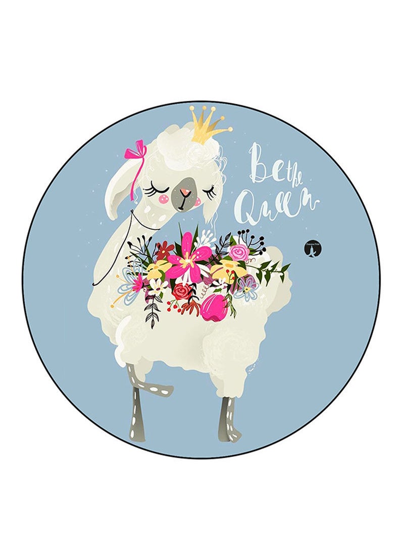 RKN - Llama Printed Mouse Pad  Round  Multicolour - Image 1