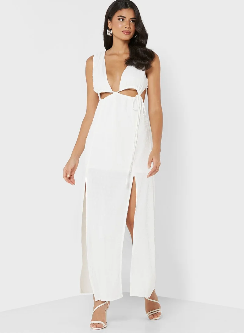 PARISIAN Halter Neck Side Split Cut Out Detail Dress