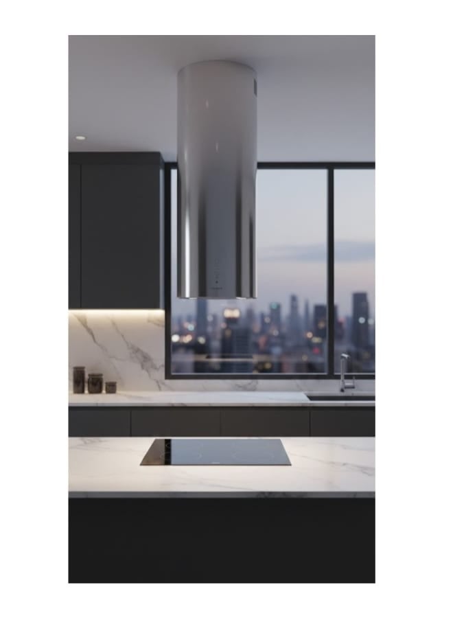 فابر Kitchen Cooker Hood, 37 cm Wall-Mount, 620 m³/h Suction Power, 3-Speed + Intensive, LED Lighting, Stainless Steel, ECLIPSE EV8 LED X A37 ( Made in Italy ) Wall Fixed 250 W 335.0538.983 Stainless steel - Image 4