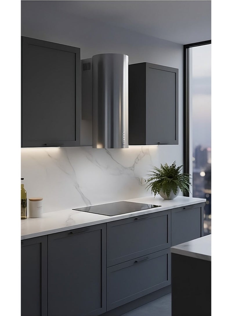 فابر Kitchen Cooker Hood, 37 cm Wall-Mount, 620 m³/h Suction Power, 3-Speed + Intensive, LED Lighting, Stainless Steel, ECLIPSE EV8 LED X A37 ( Made in Italy ) Wall Fixed 250 W 335.0538.983 Stainless steel - Image 3