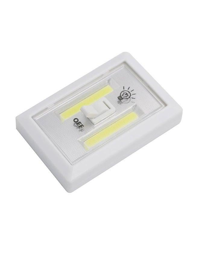Voberry 3 Piece Cob LED Wall Switch Wireless Battery Operated Closet Cordless Night Light White 10 x 8cm - Image 1