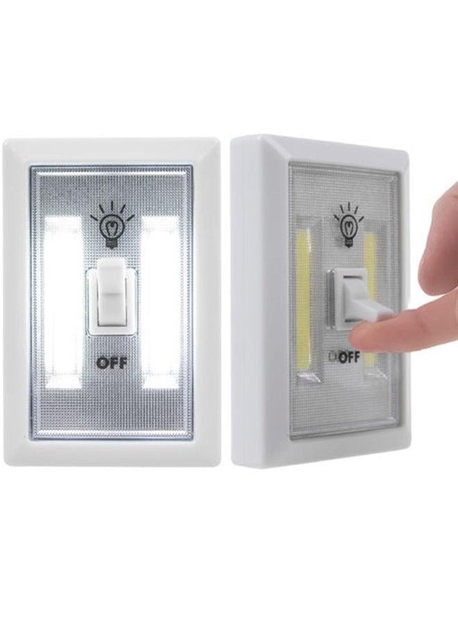 Voberry 3 Piece Cob LED Wall Switch Wireless Battery Operated Closet Cordless Night Light White 10 x 8cm - Image 2