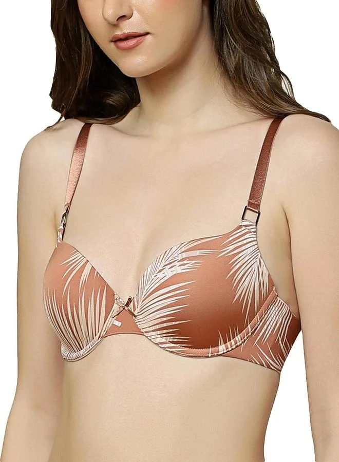 ترايامف Triumph International Women's Cotton Wired Modern T Shirt Bra (150I118_Brown)