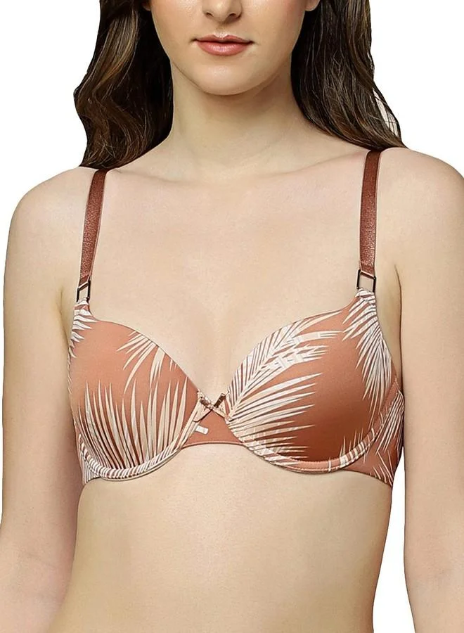ترايامف Triumph International Women's Cotton Wired Modern T Shirt Bra (150I118_Brown)