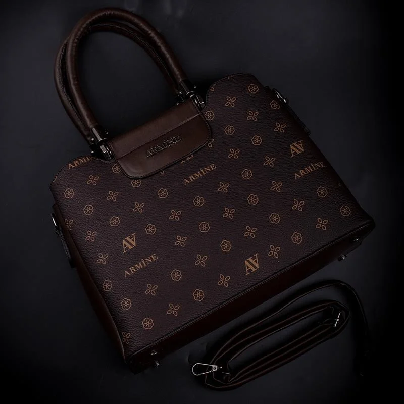 ARMINE Brown Printed Women's Classic Handbag