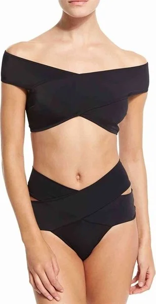 Angelsin Black Special Design Bikini Set