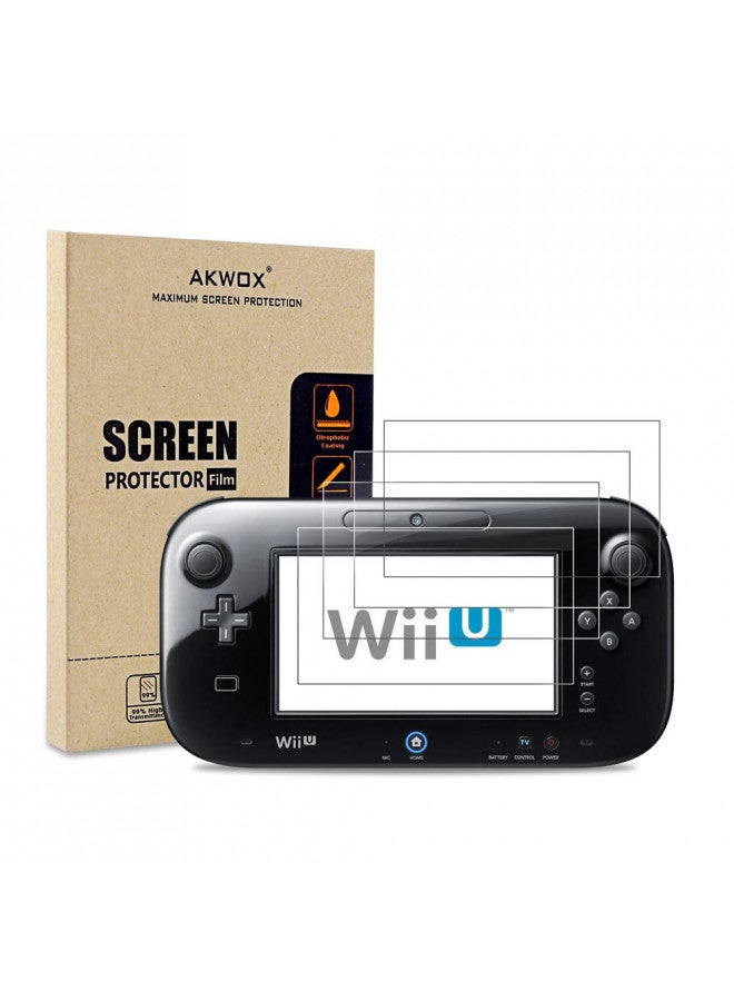AKWOX (Pack of 4) Screen Protector for Nintendo Wii U Gamepad, Akwox Ultra Clear HD Screen Protective Filter for Nintendo Wii U Gamepad with Anti-Bubble and Anti-Fingerprint - Image 1