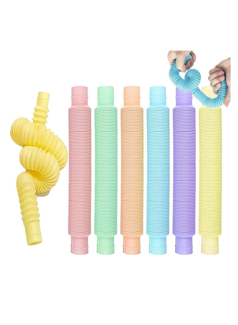 SYOSI 12 PCS Mini Pop Tubes Sensory Stretch Tubes Colorful Party Favor Pop Tubes Fidget Toy with Funny Pop Sound for Toddler Babies Kids Autism Teenagers Special Needs Reduce Anxiety and Stress - Image 1