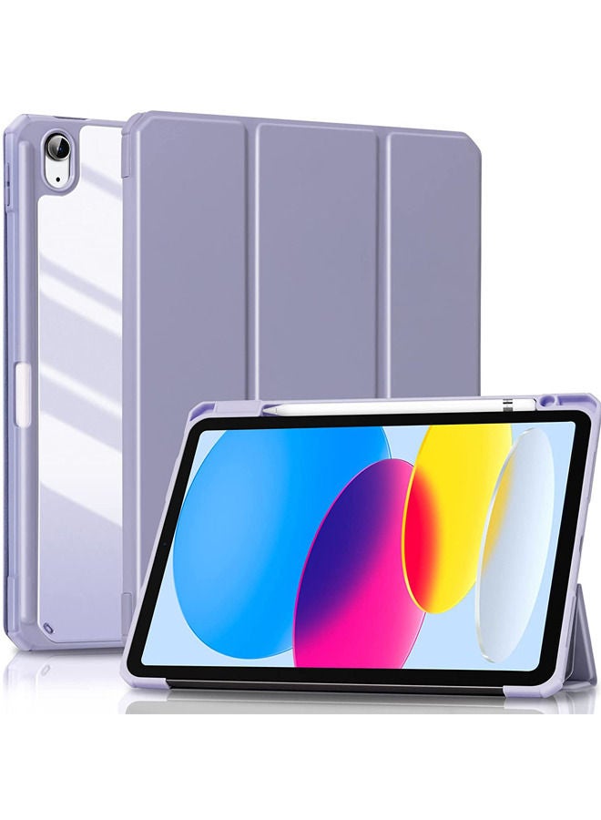 Rock Pow Case for iPad (A16) 11th 11 inch 2025/iPad 10th 10.9 inch 2022 Clear Transparent Back Shell with Pencil Holder, Auto Sleep/Wake Case Cover for iPad 10th 10.9inch 2022/iPad 11th 11inch 2025  - Image 1