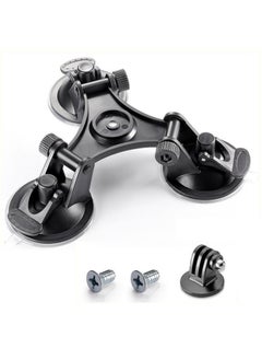Generic Sport Camera Accessories Tripod Suction Cup Car Suction Cup Vehicle Mounted Triangle Low Angle Gopro-Color:Three-legged Suction Cup + Gopro Adapter  - Image 1