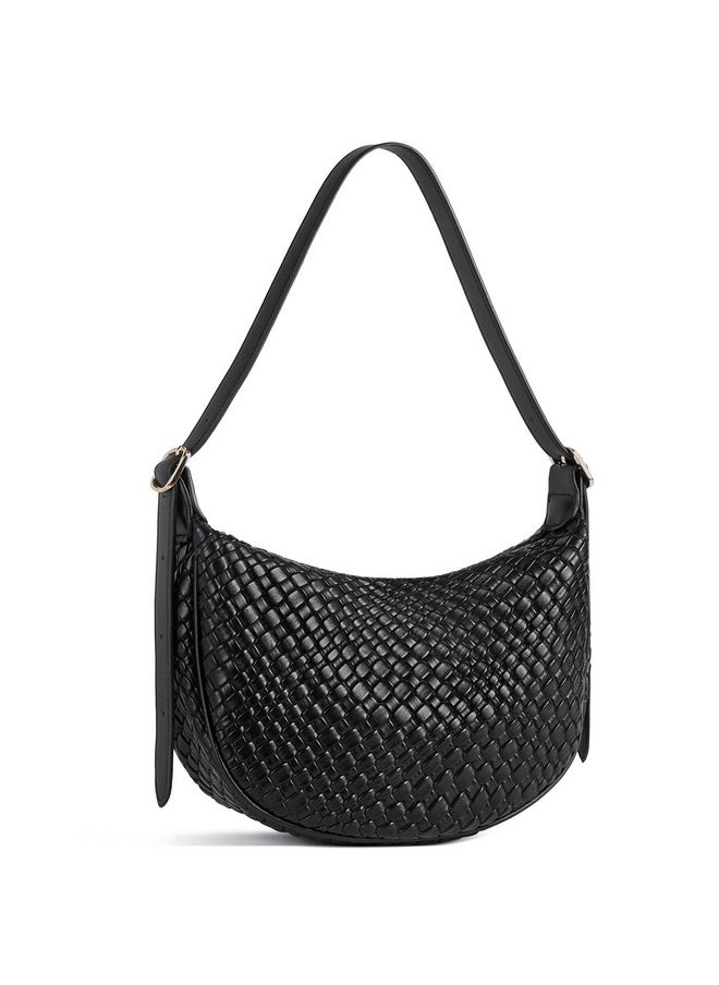 Bostanten BOSTANTEN Purses for Women Small Crossbody Bags Crescent Shoulder Bag Hobo Handbag with Adjustable Strap, Black  - Image 1