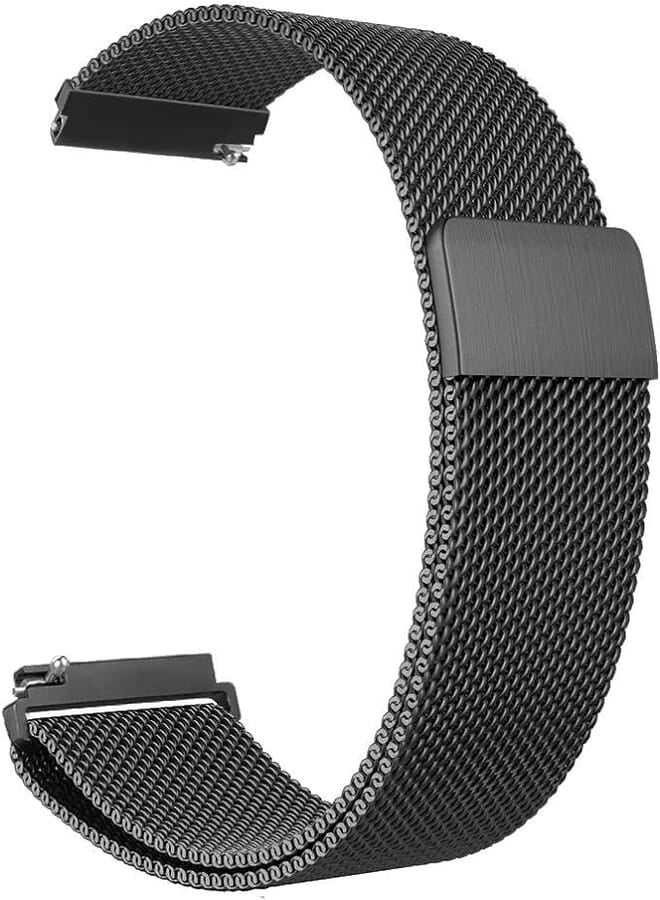 OR Other Gear S3 Frontier/Classic Band/Galaxy Watch Band Milanese Solid Stainless Steel Metal Business Bracelet Strap for Samsung Gear S3 Frontier/S3 Classic Smartwatch/Galaxy Watch R800 Black