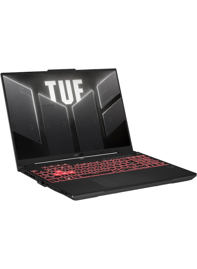أسوس لابتوب TUF Gaming A16، شاشة 16" FHD+ بتردد 144Hz، معالج AMD Ryzen 7 7445HS، ذاكرة RAM بسعة 16GB DDR5، قرص SSD بسعة 1TB PCIe 4.0، بطاقة NVIDIA GeForce RTX 4050 بسعة 6GB، لوحة مفاتيح RGB بمنطقة واحدة باللغتين الإنجليزية والعربية، ويندوز 11، لون رمادي ميكانيكي - Image 2
