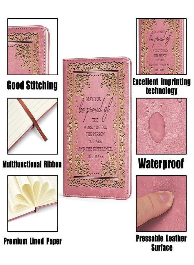 LBWCER Thank You gift May you be proud of the work you do, for Volunteer Staff Coach Nurse Teacher Social Worker Notebook Gift Thank You Gift Travel Journal (May pink) - Image 4