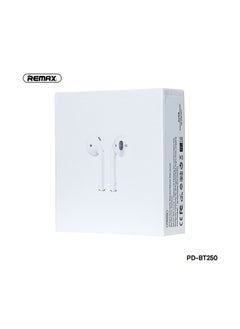 REMAX RX Wireless Earbuds For Music & Call with Charging Case White BT250  - Image 4