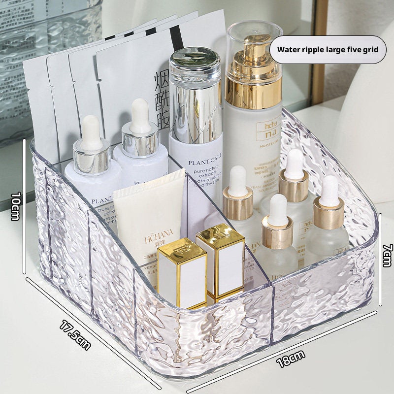 Water Ripple Acrylic Cosmetic Organizer - Lightweight Luxury Storage Box - Image 3