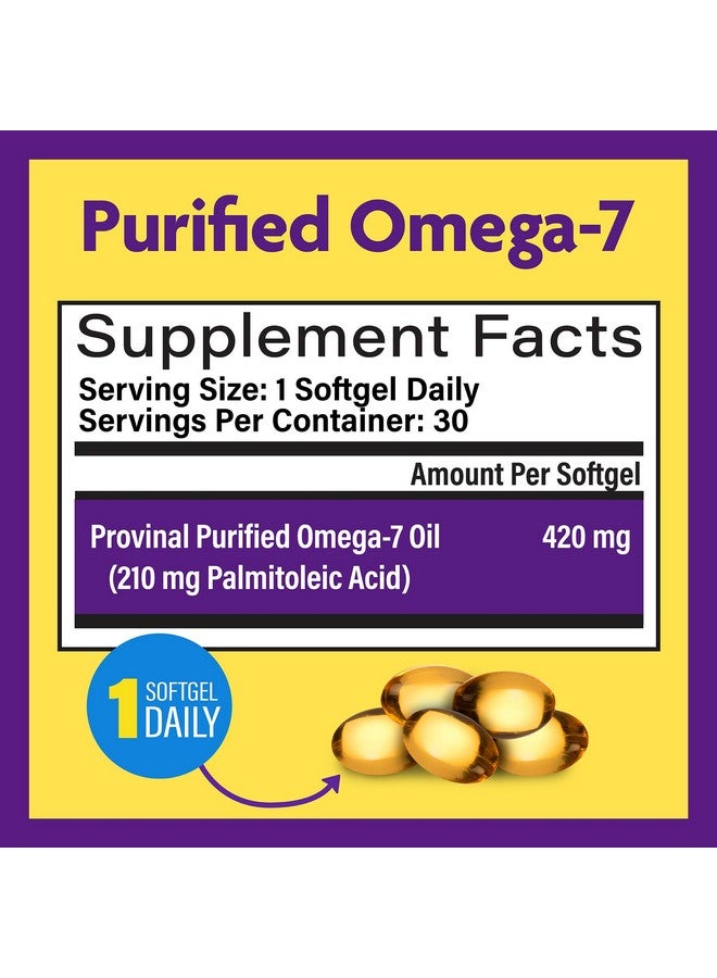 InnovixLabs InnovixLabs Purified Omega 7 Supplement - 210 mg Omega-7 Palmitoleic Acid, Fish Oil for Metabolism & Triglyceride Support, Essential Fatty Acids, IFOS Approved, 30 Softgels - Image 3