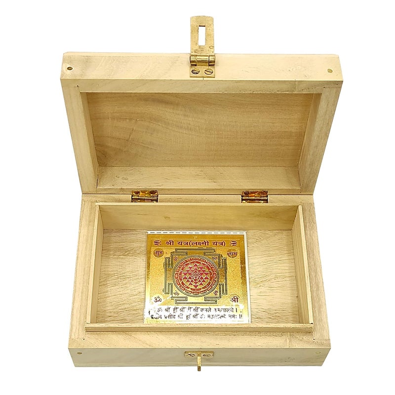 Plus Value Auspicious Shriparni Cash Box Vastu Products Wealth Money Finance Home Office Factory Shop Decor Spiritual Housewarming Gifts Size 10 x 7 Inches Wooden - Image 4