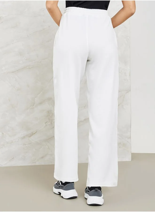 Styli Wide Leg Jogger with Side Pocket