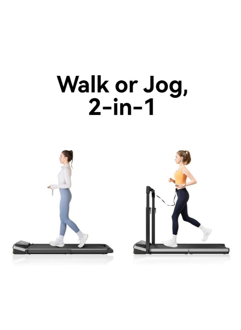 KINGSMITH - WP400P42 Foldable Treadmill Z3 Hybrid | Silent Brushless motor 1HP 735W | 1-10 km/h Max Speed | upto 110 kg user weight | Time, speed, distance, calories, steps panel display | Black - Image 1