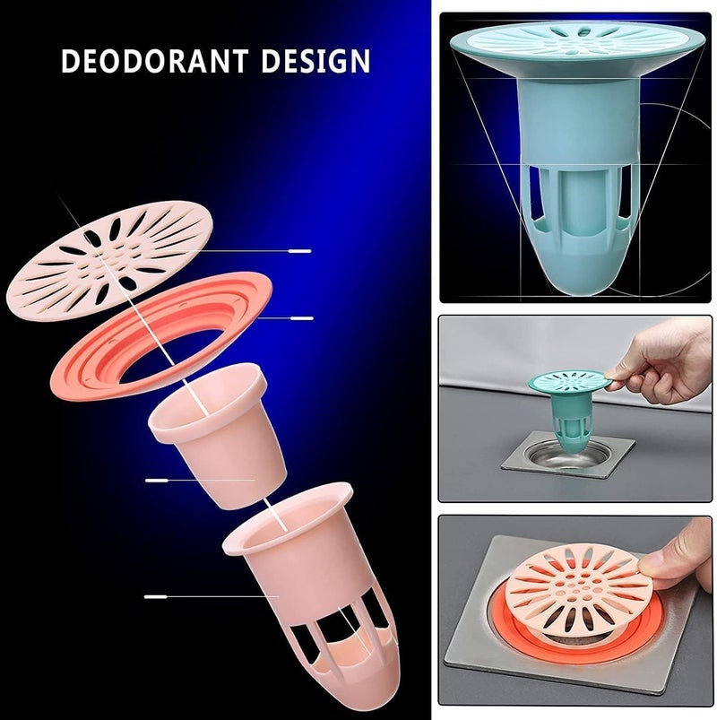 Wisik enterprise Floor Drain Silicone Sleeve Bathroom Hair Catcher Sink Filter Drain use for Bathroom, Toilet, wash Basin Strainer Catcher Shower Drain Cover Hair Catcher for Any Length (1 pcs) - Image 3
