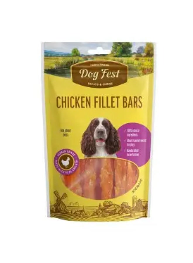 Dog Fest Chicken Fillet Bars Dog Treats for Adult Dogs Natural Chicken Snack, High Protein, 90g From Varmacy - Image 1
