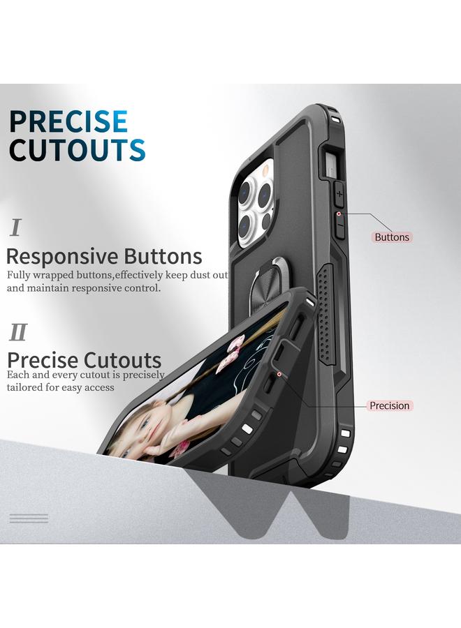 Zaboon Case For iPhone 13 Pro Max 3 in 1 PC + TPU Phone Case with Ring Holder - Image 2