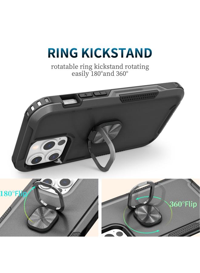 Zaboon Case For iPhone 13 Pro Max 3 in 1 PC + TPU Phone Case with Ring Holder - Image 5