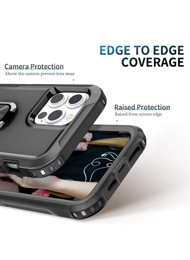 Zaboon Case For iPhone 13 Pro Max 3 in 1 PC + TPU Phone Case with Ring Holder - Image 3