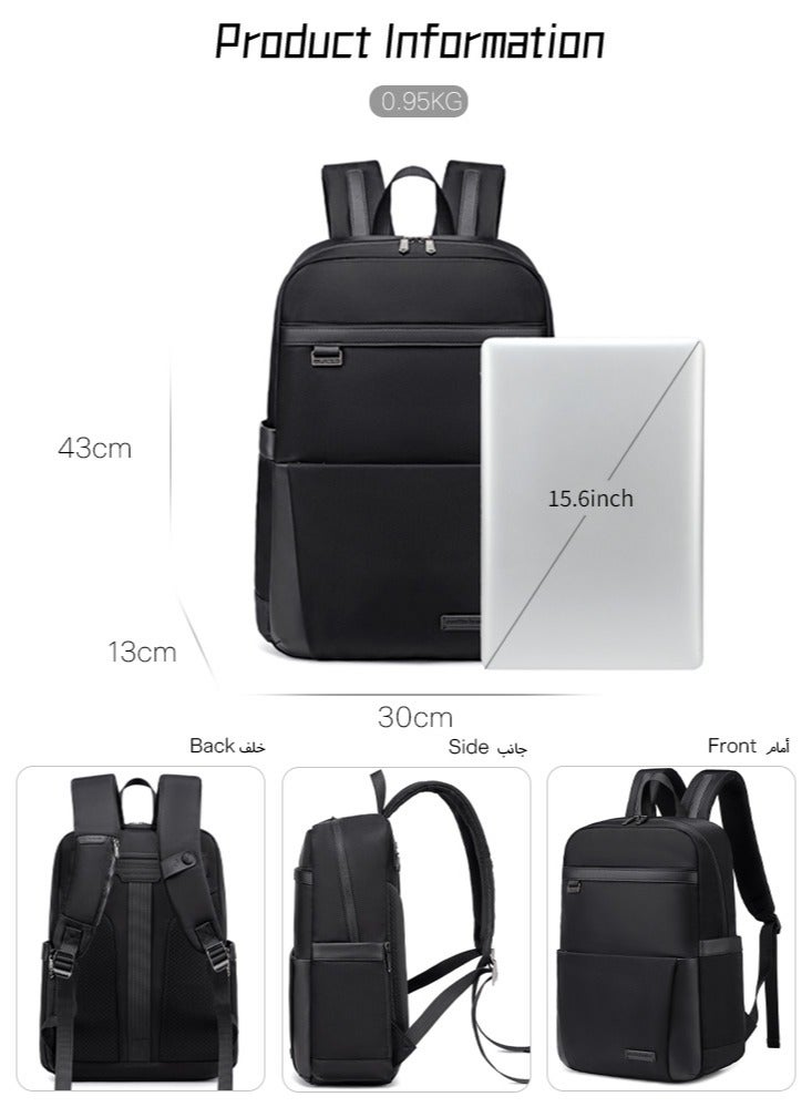 ARCTIC HUNTER Durable School Laptop Backpack, Business Travel Laptop Bag Office Back Bag with Laptop and Tablet Compartment for Men, Black - Image 3