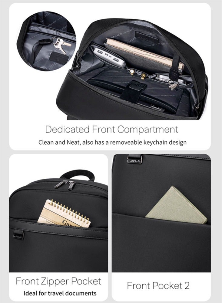 ARCTIC HUNTER Durable School Laptop Backpack, Business Travel Laptop Bag Office Back Bag with Laptop and Tablet Compartment for Men, Black - Image 5