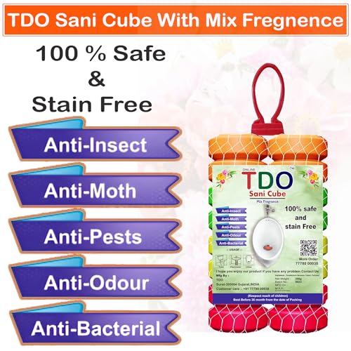 TDO Toilet Bathroom Air Freshener Fragrance Urinal balls Urinal Cubes Sani cube Napthalene balls for Washbasins & Clothes Pantry, Bathroom, Toilet,Wardrobe,wash Basin, Pack of 2 (200 gram Each) - Image 4
