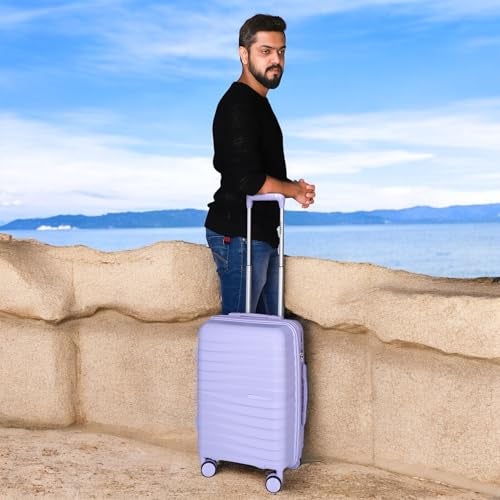 3G Vacanza Series 2 Polypropylene Unbreakable Hard-Sided Check-in Luggage Trolley Bag with TSA Lock | Purple 65 cm - Image 2