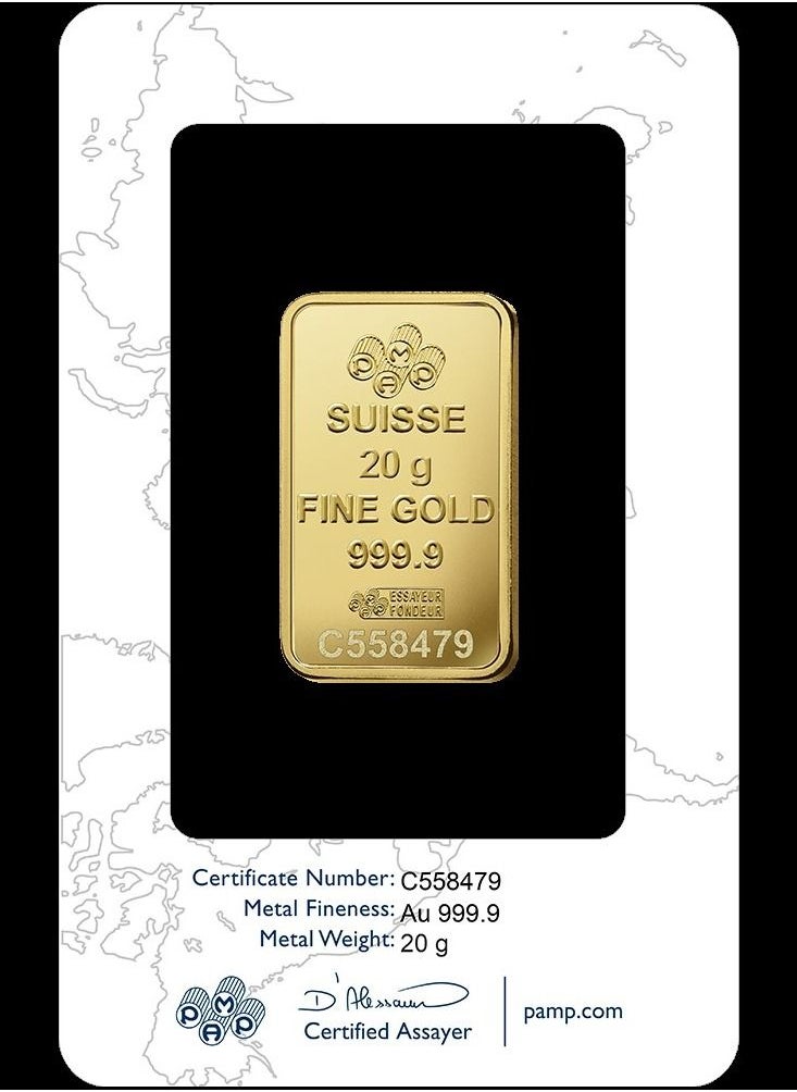 PAMP - Rosa Gold Bar 24K weighing 20g - Image 1