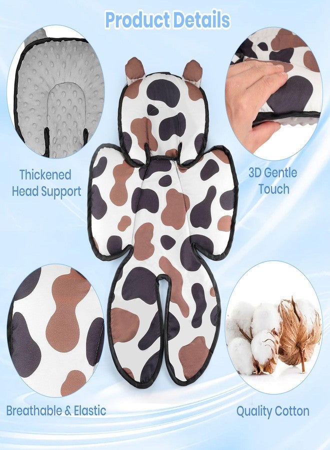 Honeau 3in1 Baby Car Seat Head Body Support,Soft Breathable Infant Car Seat Insert Newborn Boy Girl,Reversible Cotton-Minnky Carseat Head Support Pillow Cushion for Infant Stroller,Swing,Bouncer(Grey) - Image 4
