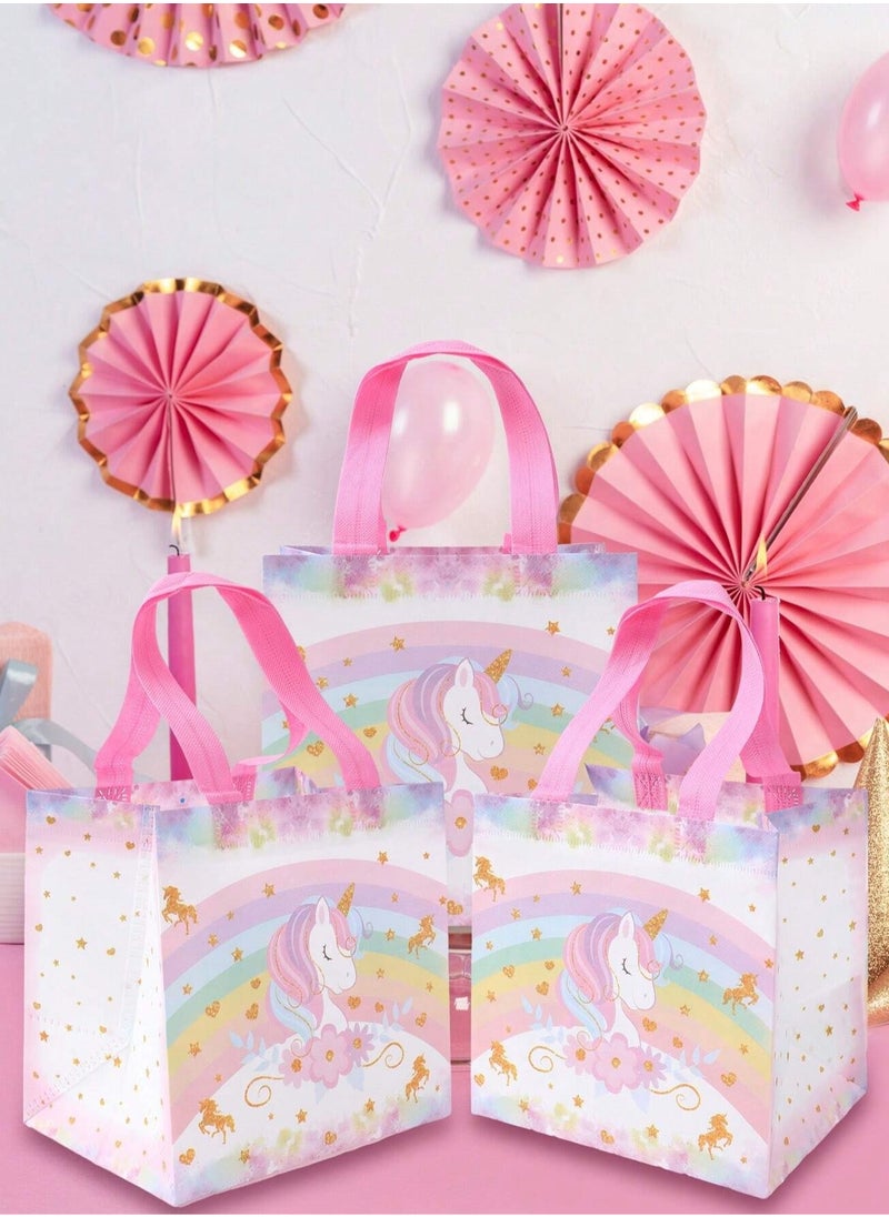 Generic Unicorn Fabric Gift Bags 4 Pack for Birthday Parties and All Occasions  - Image 3