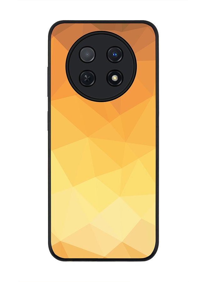 Stylizedd Rugged Black edge case for Huawei Nova Y91 4G  Huawei Enjoy 60X, Slim fit Soft Case Flexible Rubber Edges Anti Drop TPU Gel Thin Cover -  Gold Bar - Image 1