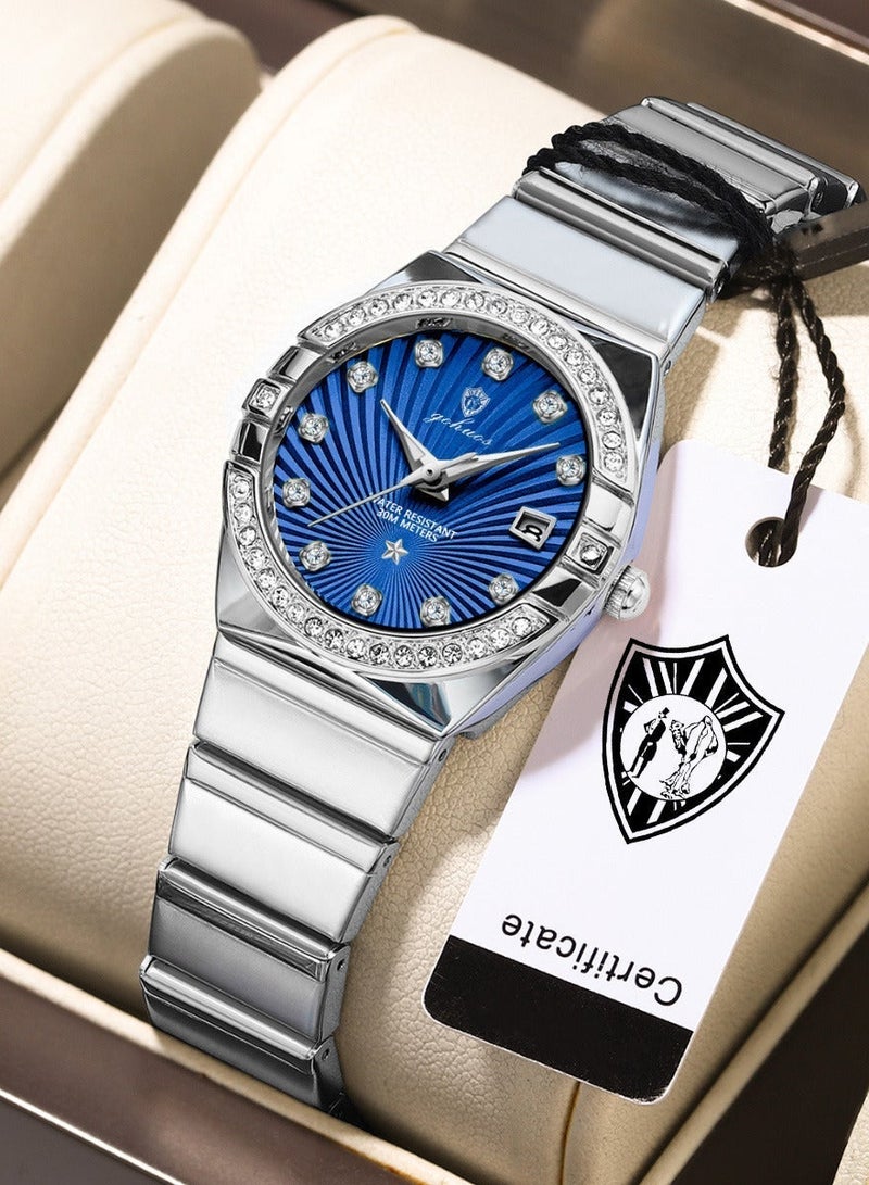 GOHUOS Women's Watch, Quartz Stainless Steel Water Resistant Analog Business Luxury Ladies Wrist Watch - 27mm - Image 4