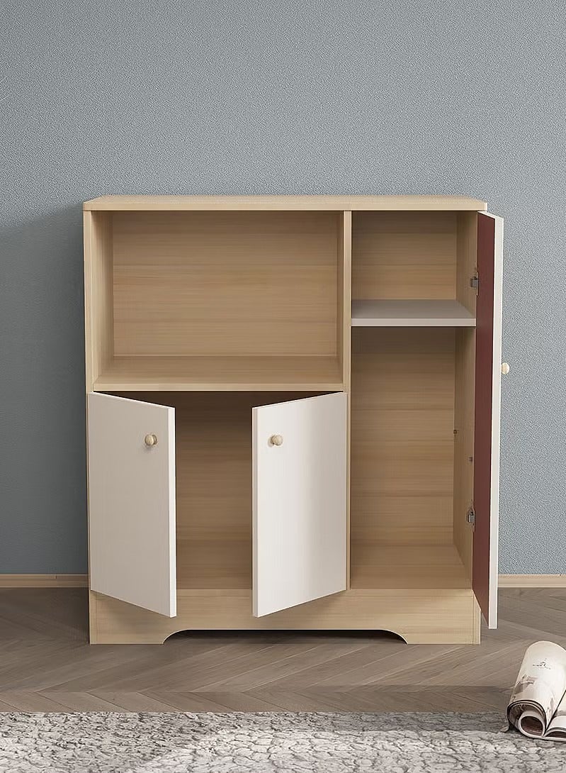 Multipurpose MDF Coffee Cabinet with Large Storage Capacity for Entryway, Living Room or Office 80*40*90cm
