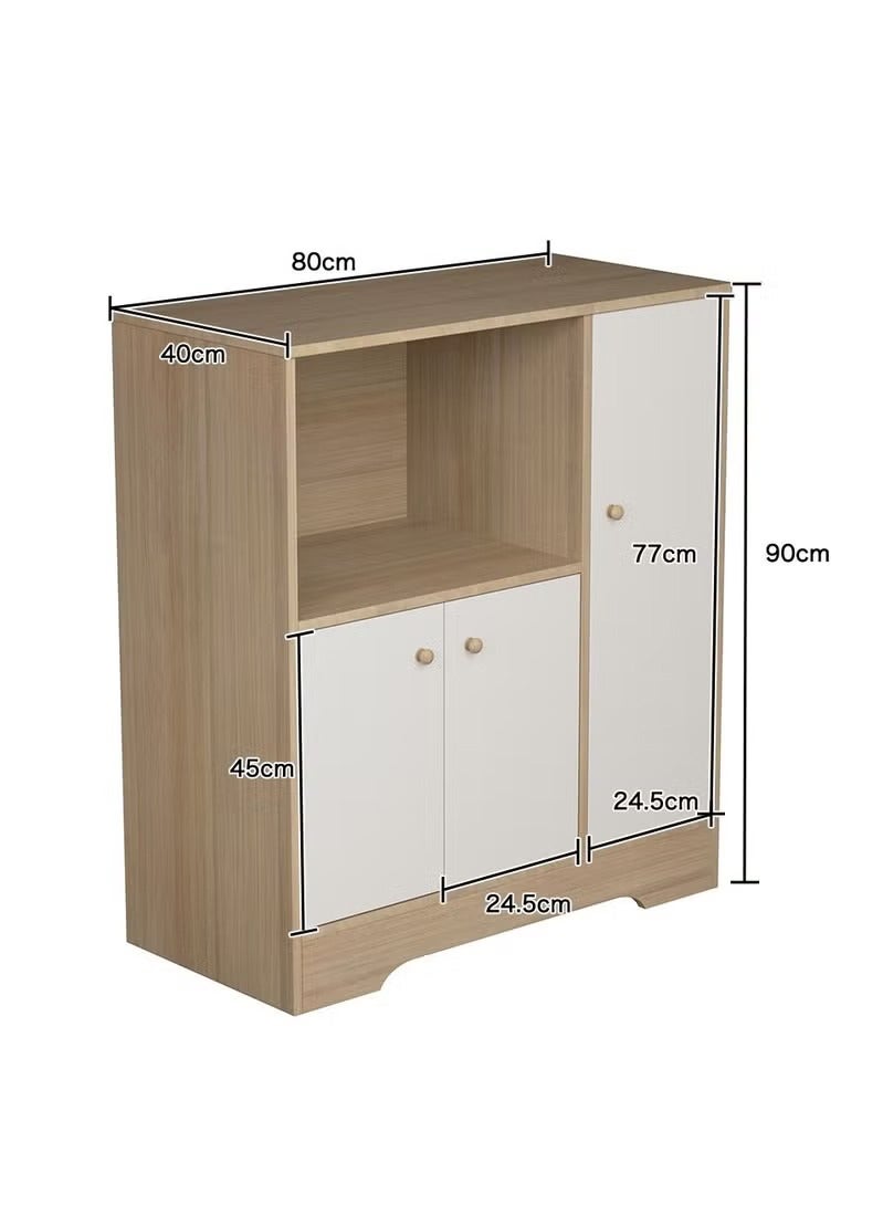 Multipurpose MDF Coffee Cabinet with Large Storage Capacity for Entryway, Living Room or Office 80*40*90cm
